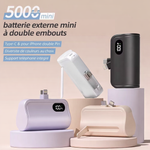 Charger l'image dans la galerie, (Copie) Mini Power Bank 2-en-1 – Ultra-Rapide et Durable (5000mAh), compatible iPhone &amp; Android Type-C
